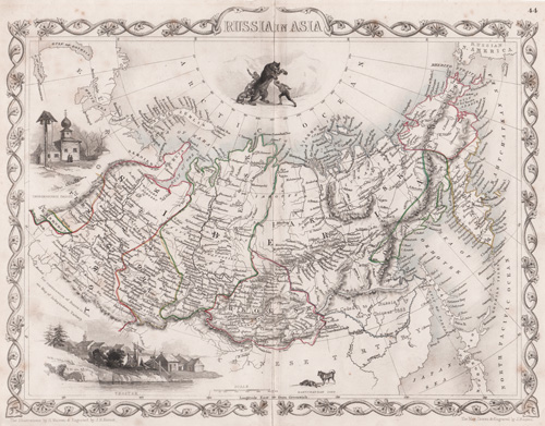 tallis map of russia in asia 1851